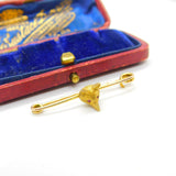 14ct Yellow Gold Fox Mask Stock Pin or Brooch Antique c1930 Art Deco