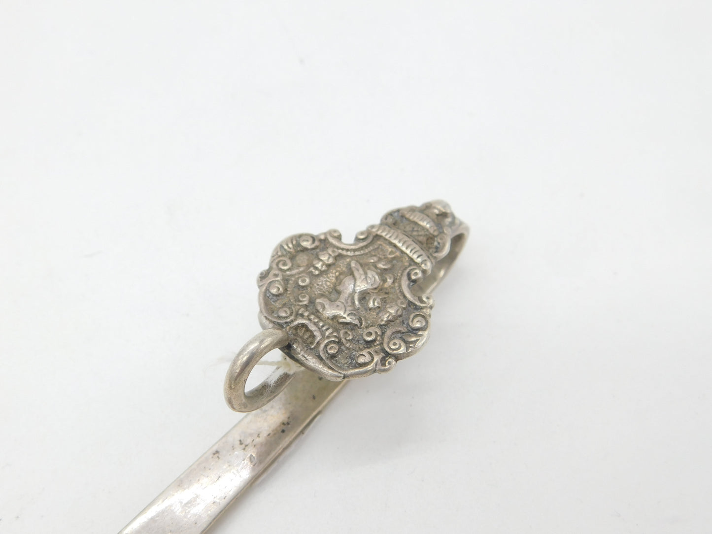 Victorian Dutch Sterling Silver Sewing Chatelaine Clip Antique c1880 Classical