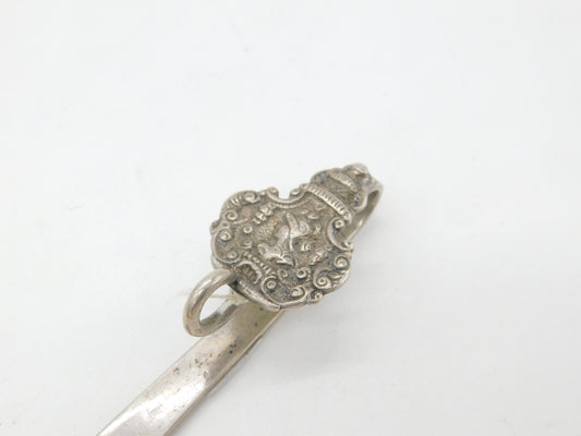 Victorian Dutch Sterling Silver Sewing Chatelaine Clip Antique c1880 Classical