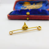 14ct Yellow Gold Fox Mask Stock Pin or Brooch Antique c1930 Art Deco