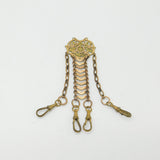 Victorian French Two-Tone Rolled Gold Floral Sewing Chatelaine Clip Antique 1880