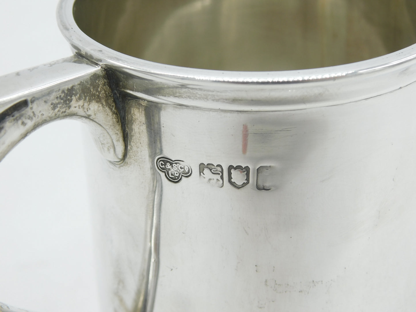 Victorian Sterling Silver Christening Mug or Tankard Antique 1901 London