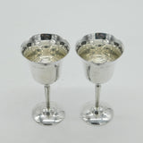 Pair of Sterling Silver Port or Sherry Goblets Vintage 1971 Birmingham