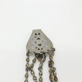 Large Victorian Cut Steel Sewing Chatelaine with Multiple Tools Antique c1850