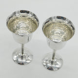 Pair of Sterling Silver Port or Sherry Goblets Vintage 1971 Birmingham