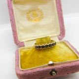 9ct Yellow Gold & Natural Sapphire Half-Eternity Ring Vintage 1978 London