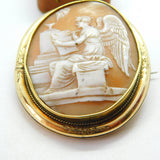 Large Victorian Pinchbeck Mounted Carved Aphrodite Cameo Brooch c1850 Antique