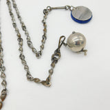 Large Victorian Cut Steel Sewing Chatelaine with Multiple Tools Antique c1850
