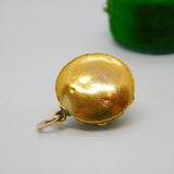 Victorian 18ct Yellow Gold, Blue Turquoise & Diamond Drop Pendant Antique c1860
