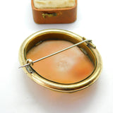 Large Victorian Pinchbeck Mounted Carved Aphrodite Cameo Brooch c1850 Antique