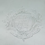 Large Georgian Sterling Silver Armorial Heraldic Crest Salver 1762 London Antique