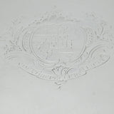 Large Georgian Sterling Silver Armorial Heraldic Crest Salver 1762 London Antique