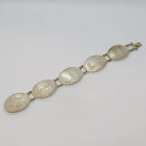 WWII Sterling Silver Allied Nations of War Panel Bracelet Antique 1945 London