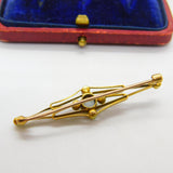 Edwardian 15ct Gold, Topaz & Seed Pearl Suffragette Brooch Antique c1910
