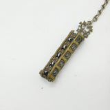 Victorian Egyptian Revival Goddess Gilt Metal Chatelaine inc Tools Antique c1850