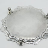 Large Georgian Sterling Silver Armorial Heraldic Crest Salver 1762 London Antique