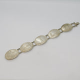 WWII Sterling Silver Allied Nations of War Panel Bracelet Antique 1945 London