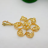 Victorian 15ct Gold, Seed Pearl Floral Mourning Pendant Locket Reverse c1890
