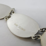 WWII Sterling Silver Allied Nations of War Panel Bracelet Antique 1945 London