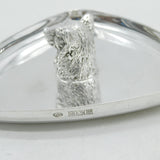 Sterling Silver Cast Brown Bear Head Ashtray or Pin Dish 1971 Vintage Birmingham