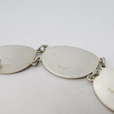 WWII Sterling Silver Allied Nations of War Panel Bracelet Antique 1945 London