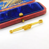 15ct Yellow Gold Crown Form Royal Navy Sweetheart Brooch Antique c1915