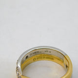 18ct Bi-Colour Gold & 0.5ct Brilliant Cut Diamond Crossover Ring Vintage London