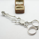 George II Pair Sterling Silver Shell Bowl Sugar Nips 1760 London James Jennings