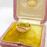 9ct Rose Gold Oval Essential Signet Ring Antique 1923 London W Wilkinson Ltd