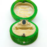 9ct Yellow Gold Three Stone Amethyst & Diamond Dress Ring Vintage Birmingham