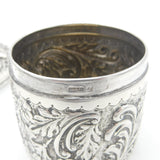 Edwardian Sterling Silver Floral Pattern Trinket Box 1902 Birmingham Antique