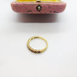 9ct Yellow Gold Bohemian Garnet Set Half Eternity Ring 1973 Birmingham Vintage