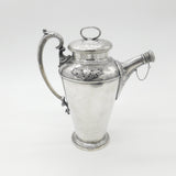 Large Neoclassical Silver Plated Cocktail Shaker or Mixer Evans Antique c1930