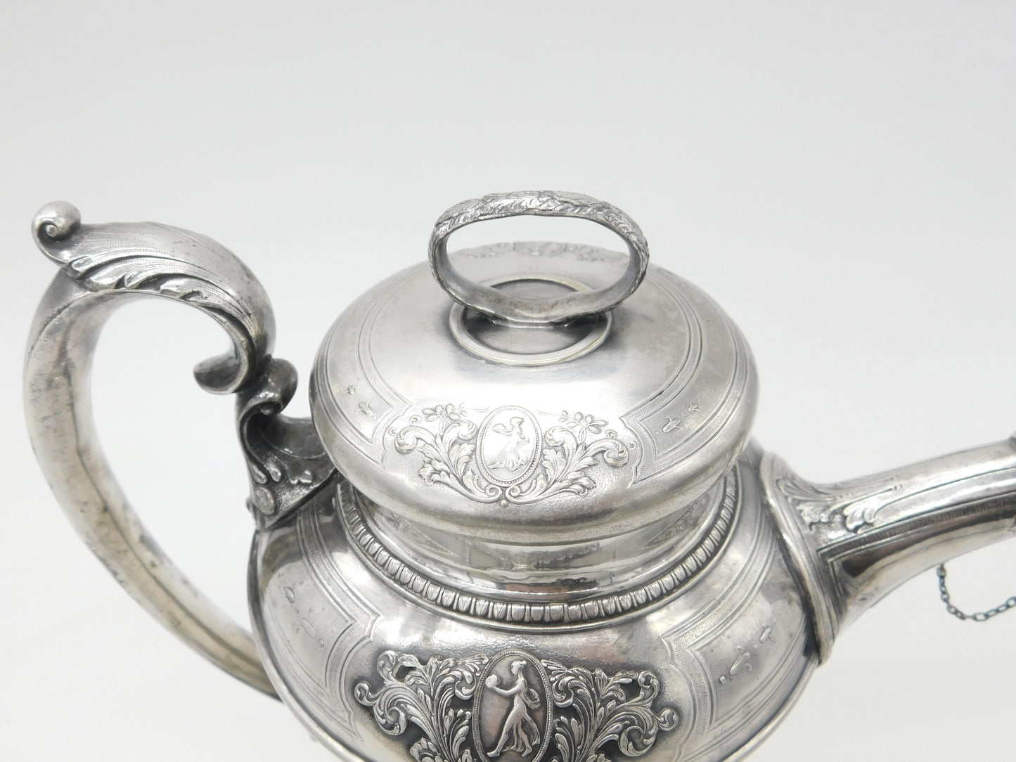 Large Neoclassical Silver Plated Cocktail Shaker or Mixer Evans Antique c1930