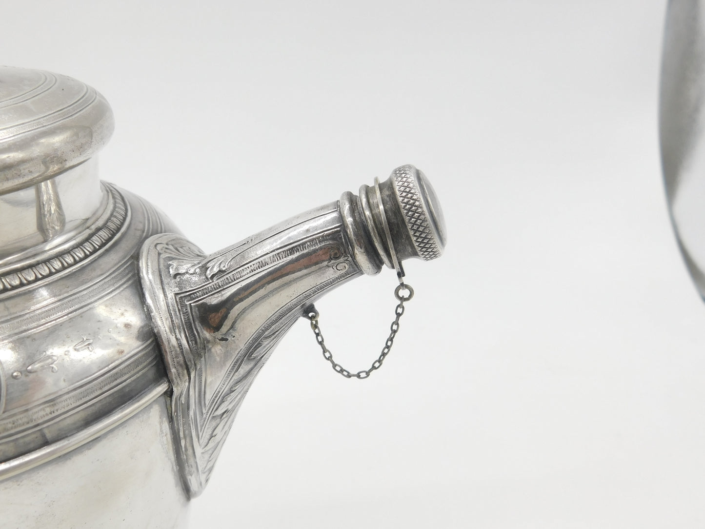 Large Neoclassical Silver Plated Cocktail Shaker or Mixer Evans Antique c1930