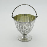 Georgian Sterling Silver Crested Swing Handle Basket Antique 1798 London