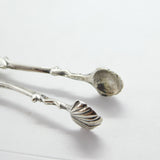 Georgian Pair of Sterling Silver Shell Bowl Sugar Nips c1770 James Graham London