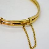Victorian 9ct Gold & Seed Pearl Lovers Knot Sweetheart Bangle Antique c1890