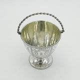 Georgian Sterling Silver Crested Swing Handle Basket Antique 1798 London