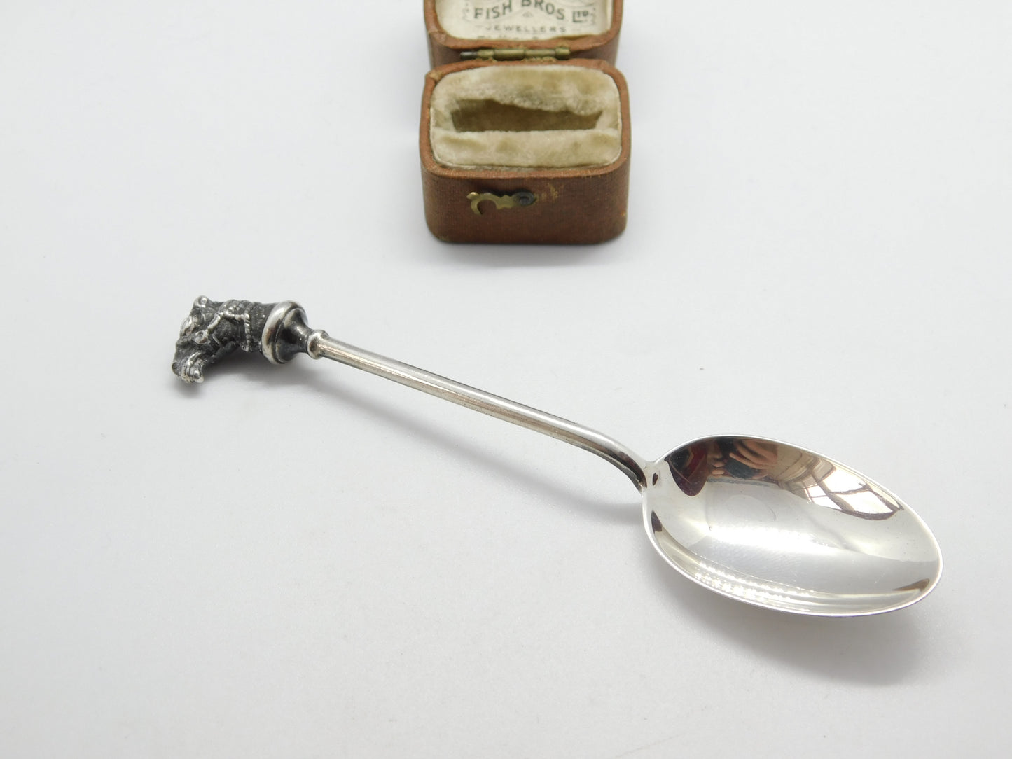 Sterling Silver Camel Head Terminal Novelty Teaspoon 1928 Sheffield Antique