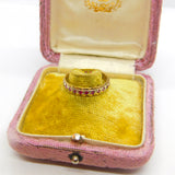 9ct Yellow & White Gold, Ruby Set Full Eternity Ring 1967 London Vintage