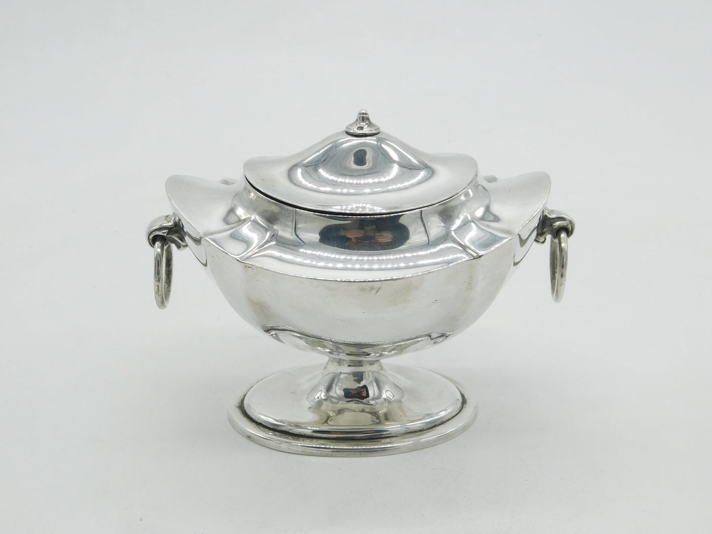 Victorian Sterling Silver Pedestal Tea Caddy Antique 1901 London Thomas Hayes