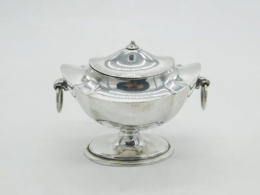 Victorian Sterling Silver Pedestal Tea Caddy Antique 1901 London Thomas Hayes