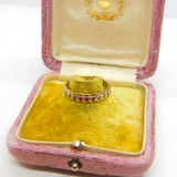 9ct Yellow & White Gold, Ruby Set Full Eternity Ring 1967 London Vintage