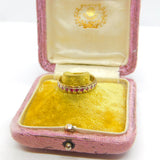 9ct Yellow & White Gold, Ruby Set Full Eternity Ring 1967 London Vintage