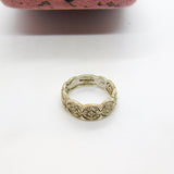 9ct White Gold & 0.1ct Diamond Set Floral Eternity Ring Vintage c1990 Sheffield