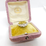 9ct White Gold Paste Set Five-Stone Engagement Ring Vintage c1990 Sheffield