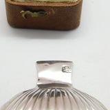 Georgian Sterling Silver Shell Bowl Tea Caddy Spoon Crested c1790 Antique