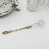 Victorian Sterling Silver Cut Glass Complete Cruet Set 1843 London Antique
