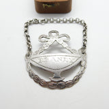 Georgian Sterling Silver Wreath & Urn Pattern 'Brandy' Decanter Label c1790